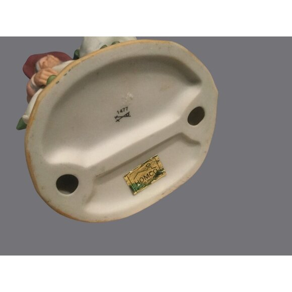 HOMCO Ceramic Figurine Of Woman With Corn & Ducks 1477 - Picture 7 of 8